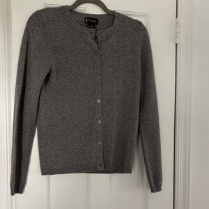 Cashmere Women's Gray Cardigan Sweater